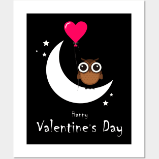 Owl be your Valentine Posters and Art